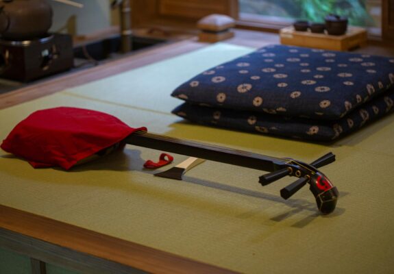 Concert de Shamisen dans un salon de thé privé à Kyoto