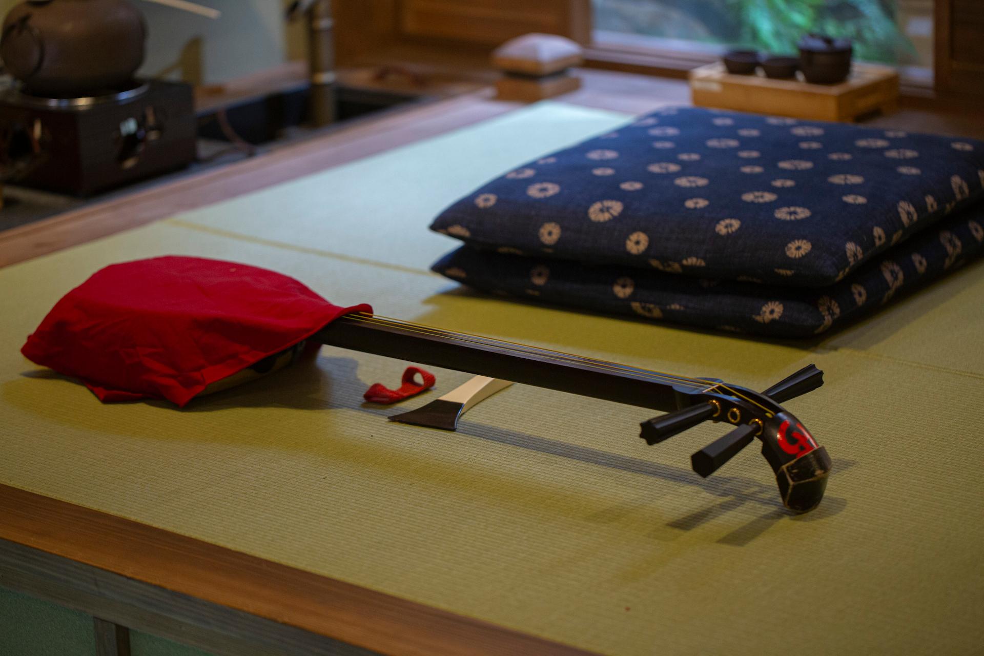 Concert de Shamisen dans un salon de thé privé à Kyoto