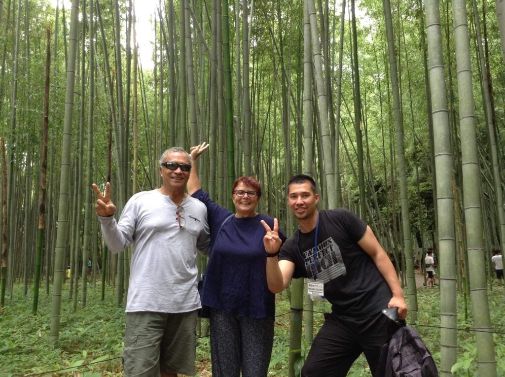 Client Calédonien en visite à Arashiyama à Kyoto